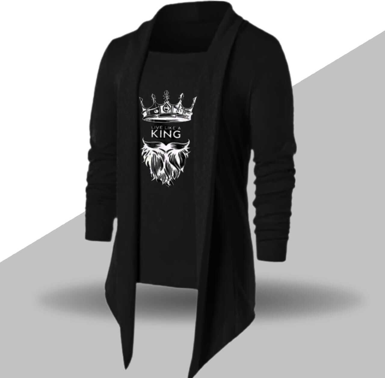 Men Full Sleeve Red Shrug