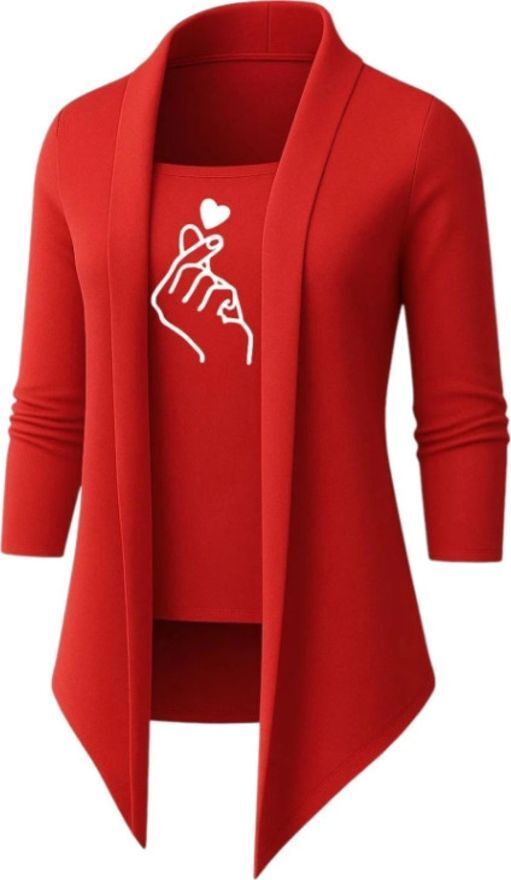 Men Jacket Style Full Sleeve Red Shrug-image-40
