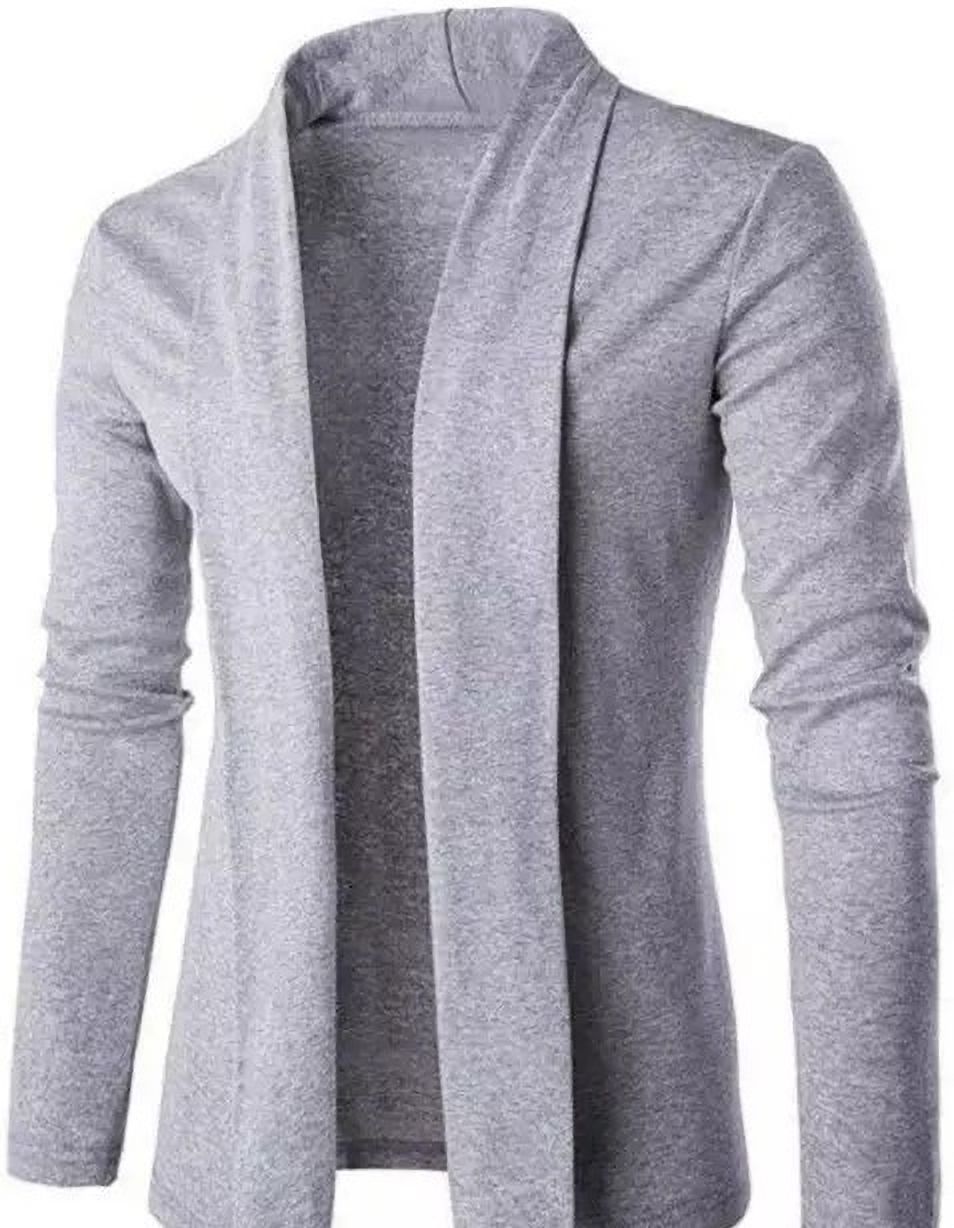 Men Full Sleeve Grey Shrug