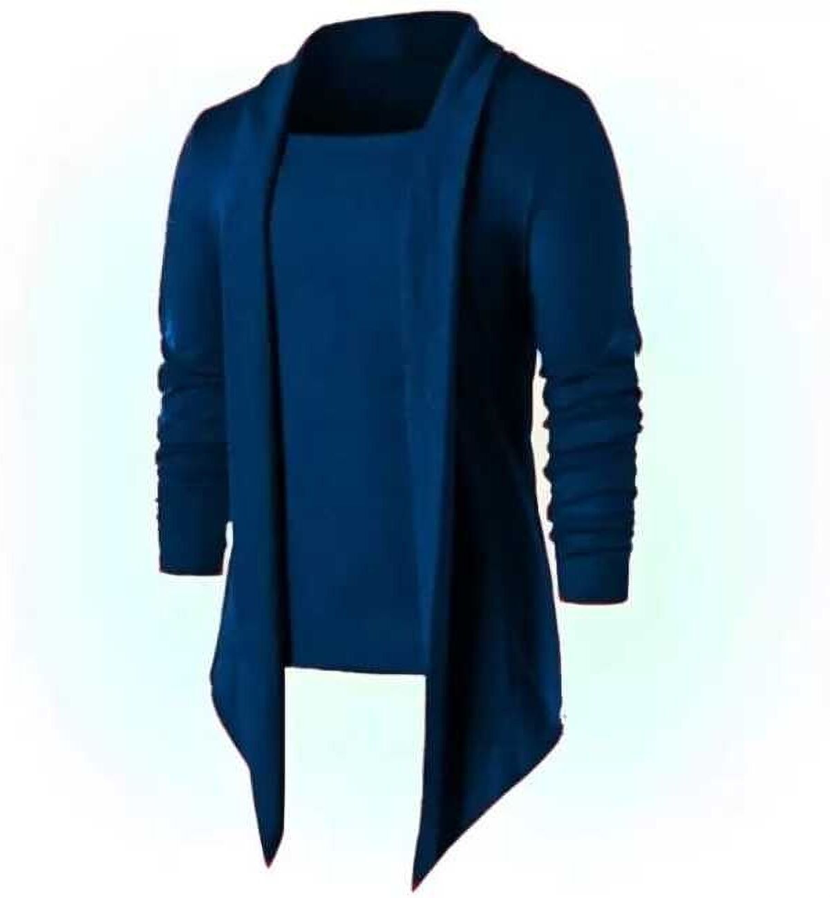 rd fashions Men Asymmetric Full Sleeve Blue Shrug-picture-25