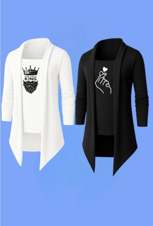 rd fashion Men Jacket Style Full Sleeve White, Black Shrug-picture-34