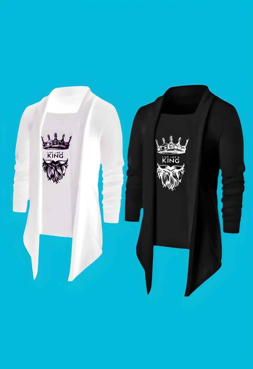 jks Men Full Sleeve Black, White Shrug-picture-11