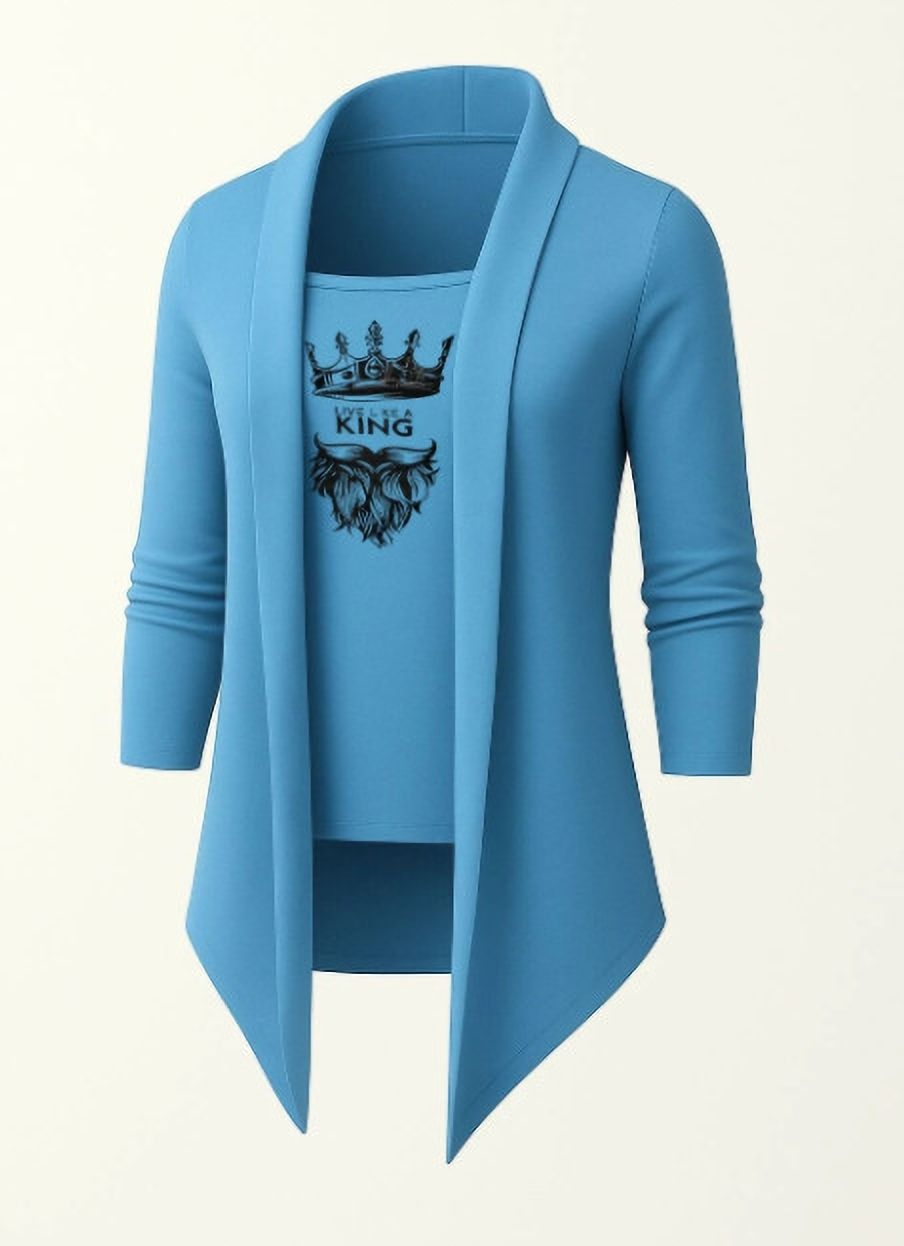rd fashion Men Jacket Style Full Sleeve Light Blue Shrug-picture-18
