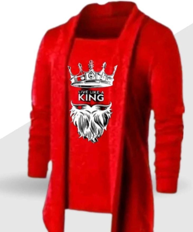 sahu fashion Men Jacket Style Full Sleeve Red Shrug-picture-22