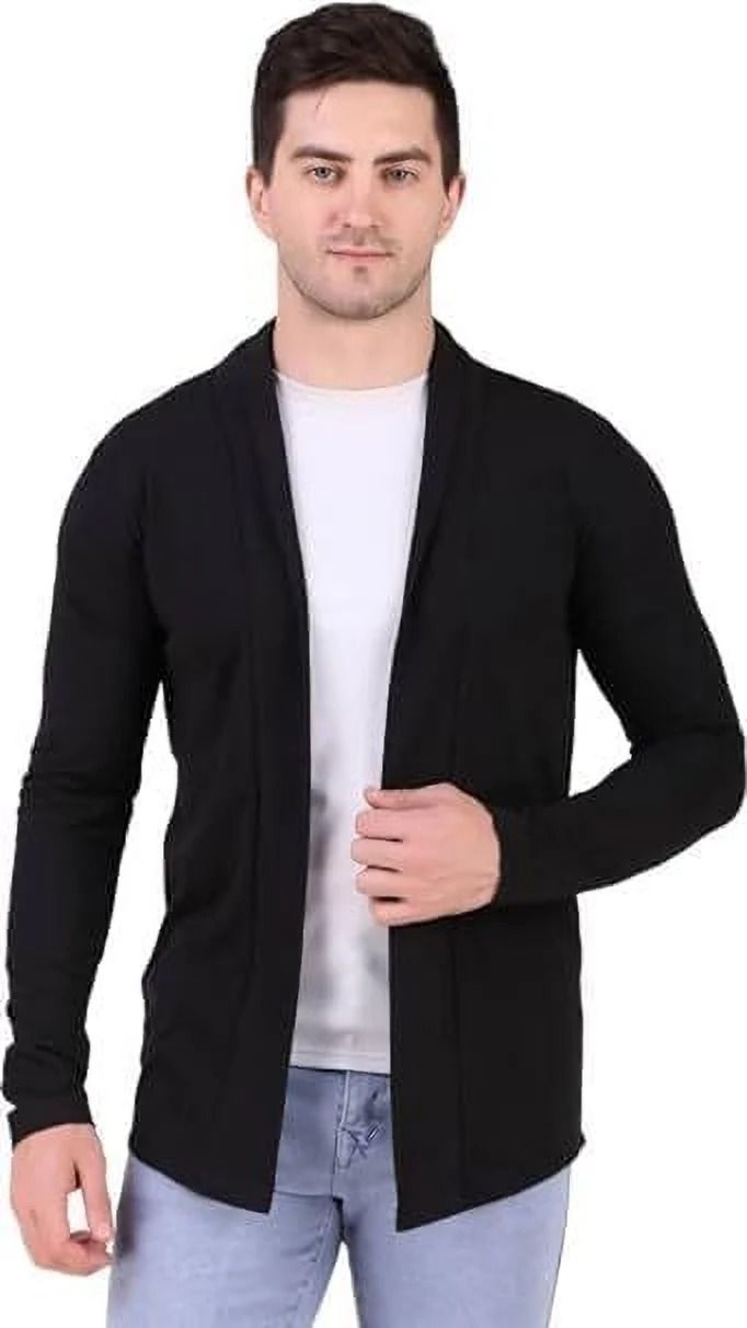 sandeep Men Straight Full Sleeve Black Shrug-picture-32