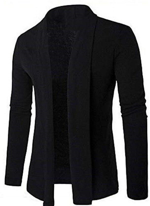rd fashions Men Asymmetric Full Sleeve Black Shrug-picture-17