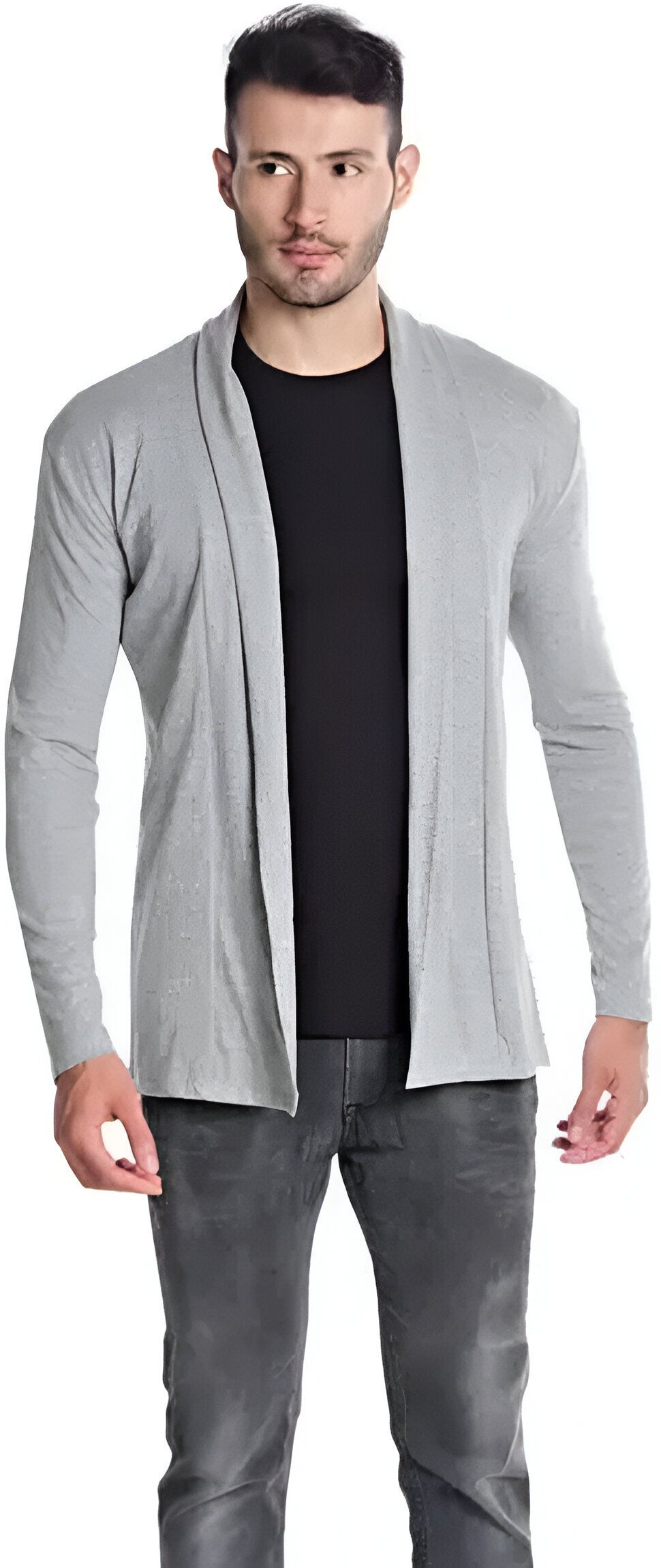 Men Jacket Style Full Sleeve Grey Shrug