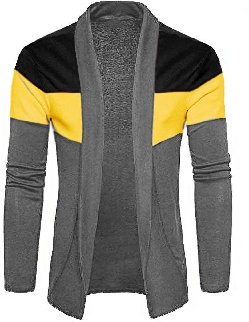 trendolo Men Straight Full Sleeve Grey Shrug-picture-0