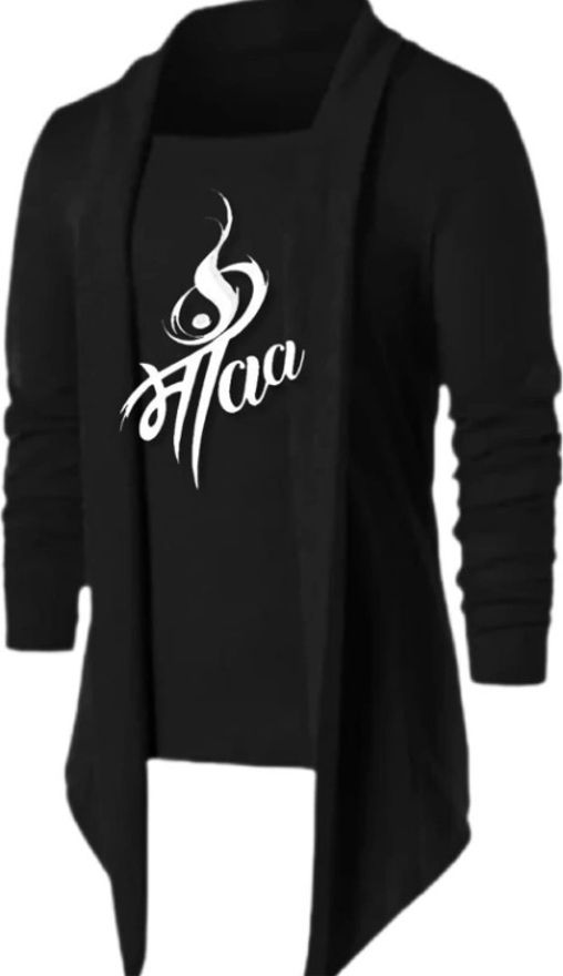 jks fashion Men Jacket Style Full Sleeve Black Shrug-picture-9