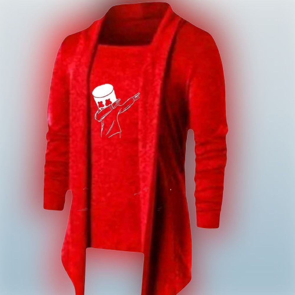 Men Full Sleeve Red Shrug-image-33