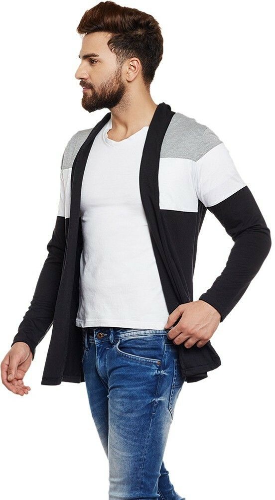 trendolo Men Straight Full Sleeve Black Shrug-picture-18