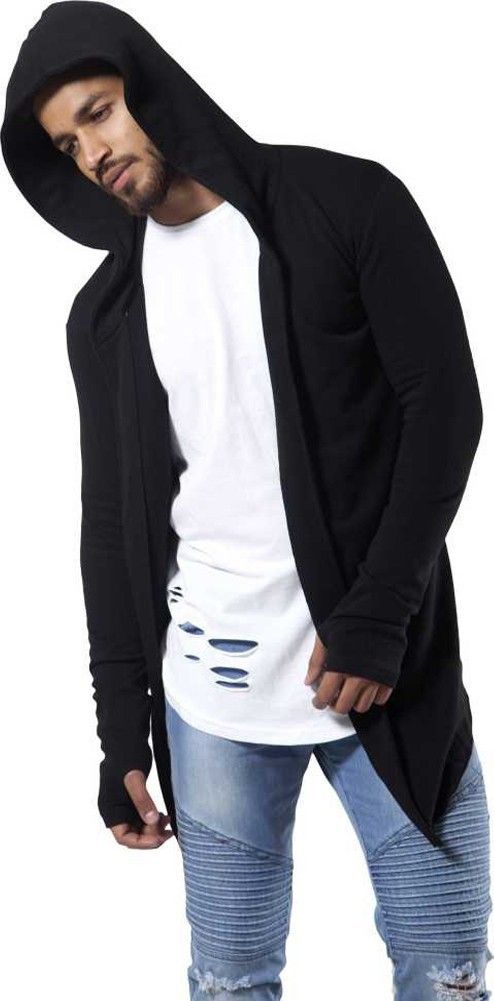 Men Kimono Style Full Sleeve Black Shrug