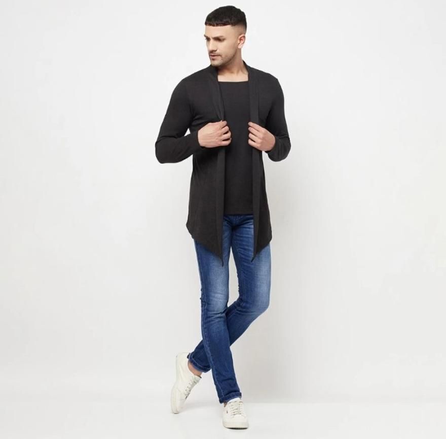 nityasahu Men Asymmetric Full Sleeve Black Shrug-picture-16