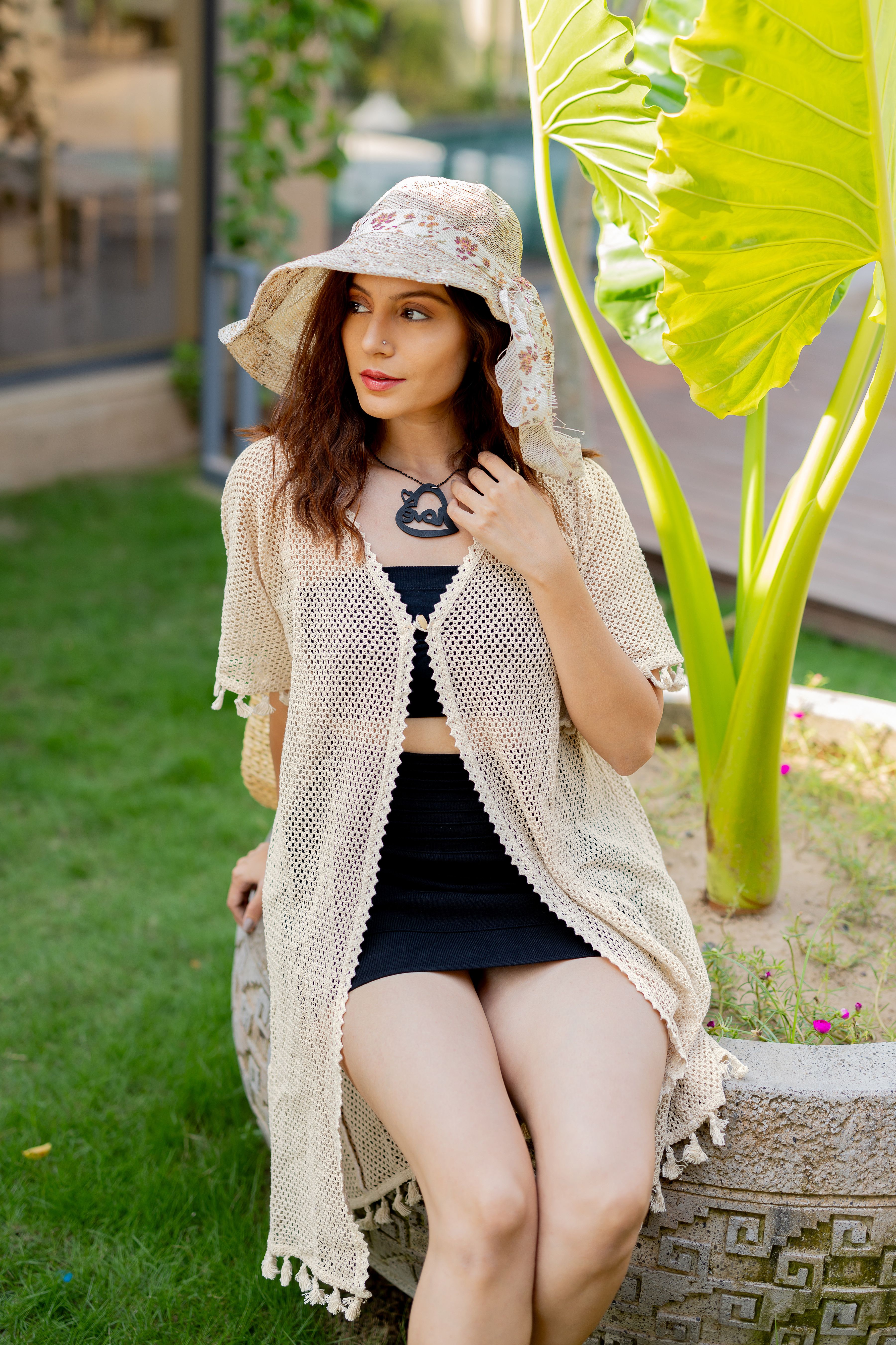 Women Straight Half Sleeve Beige Shrug-image-47