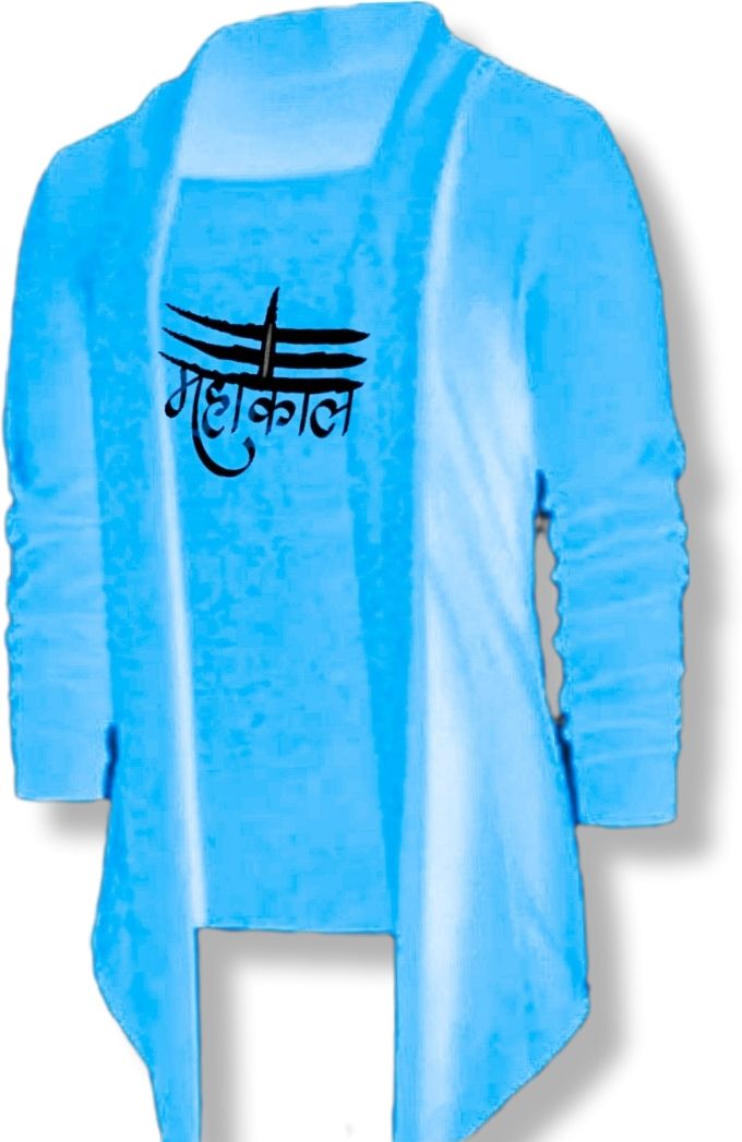 Men Full Sleeve Blue Shrug