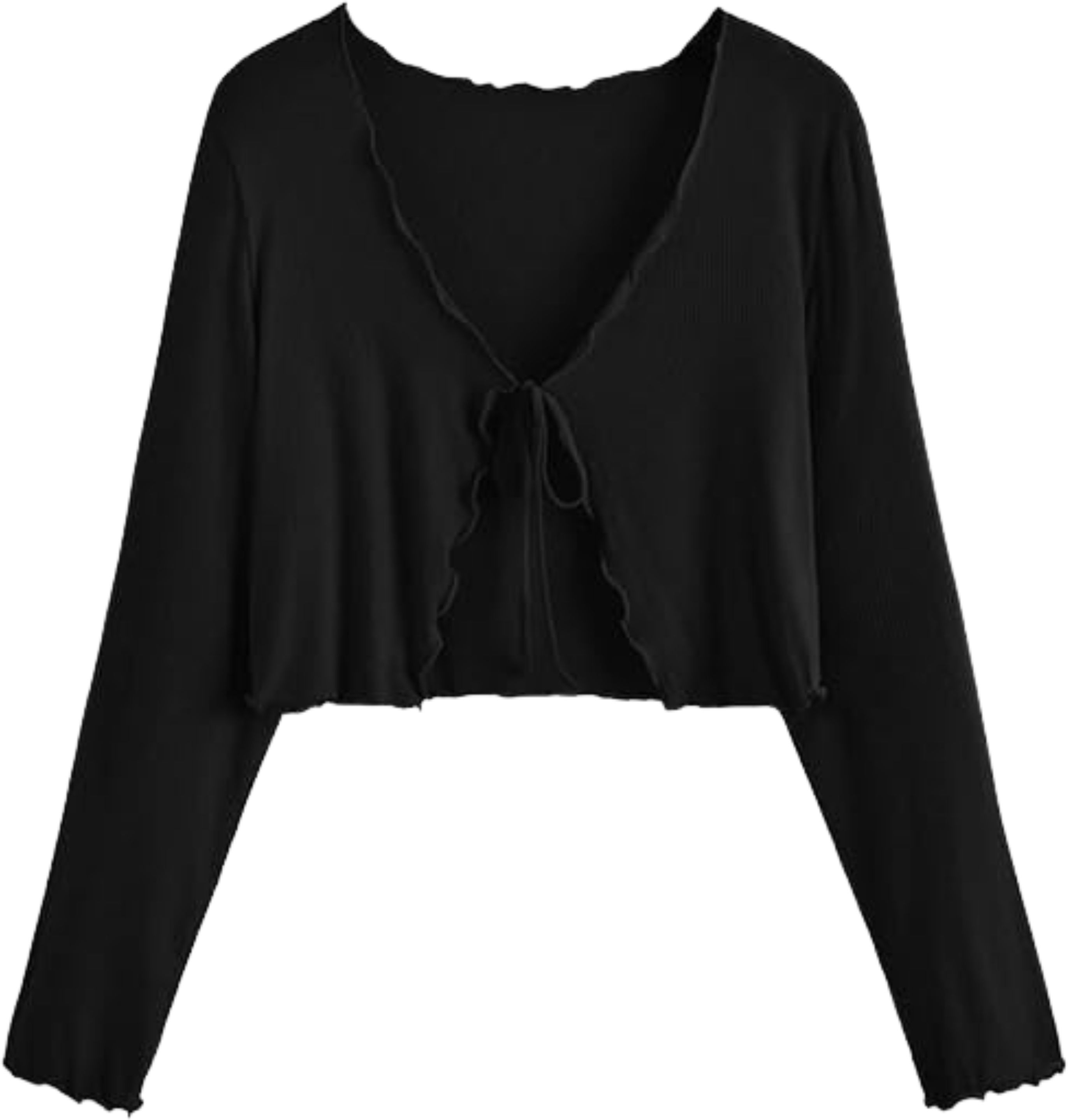 sasafaras Women Full Sleeve Black Shrug-picture-32