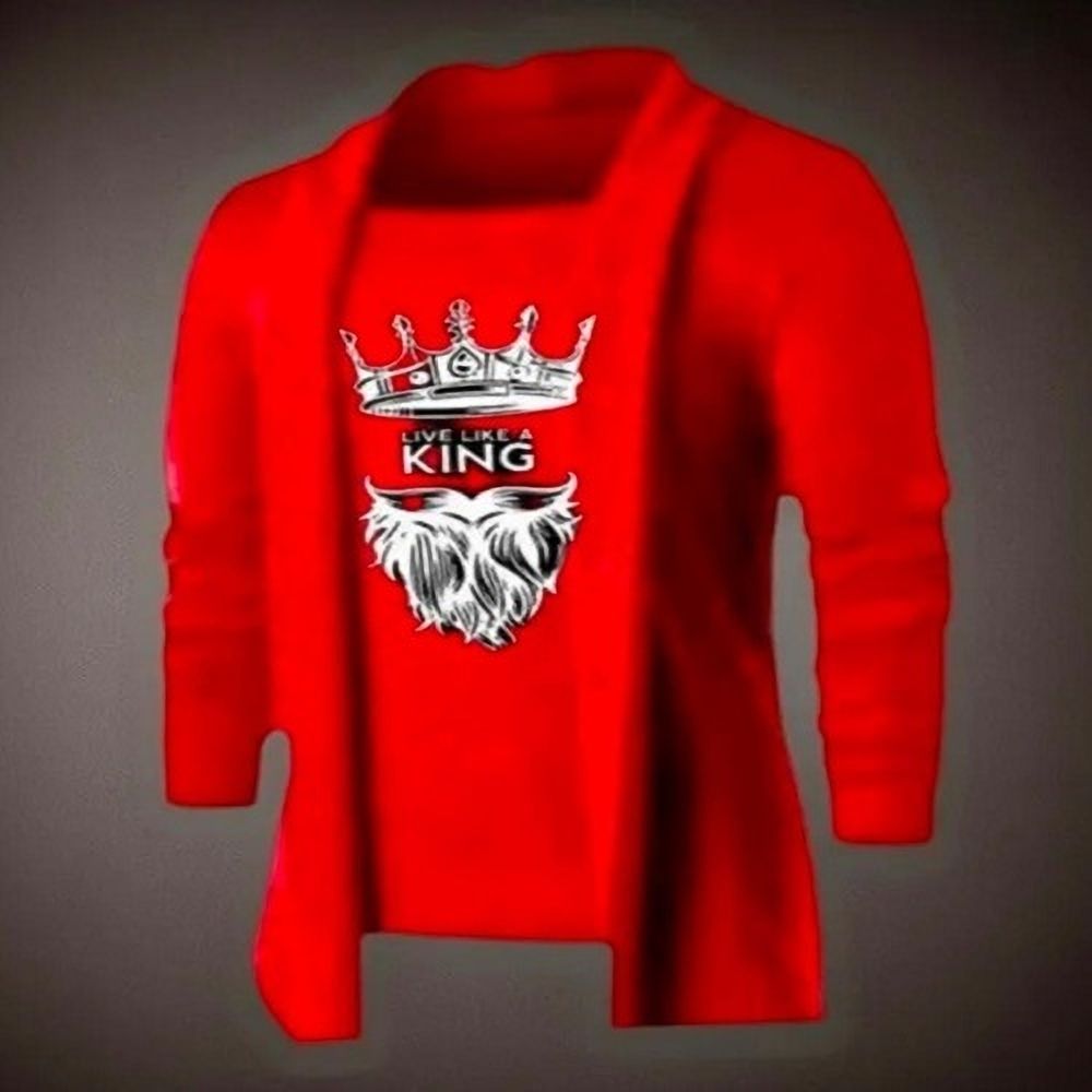 rds fashion Men Full Sleeve Red Shrug-picture-28