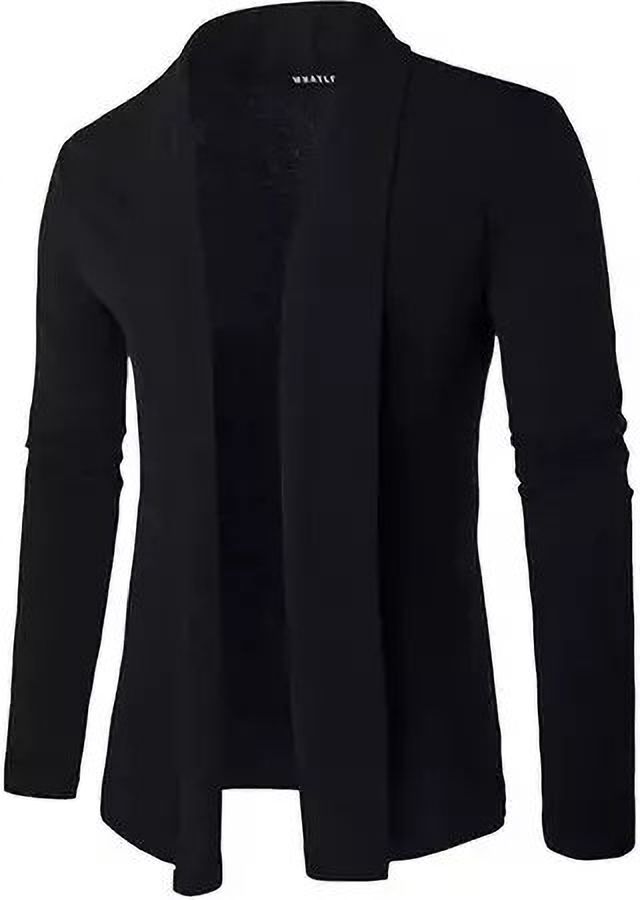 Men Full Sleeve Black Shrug