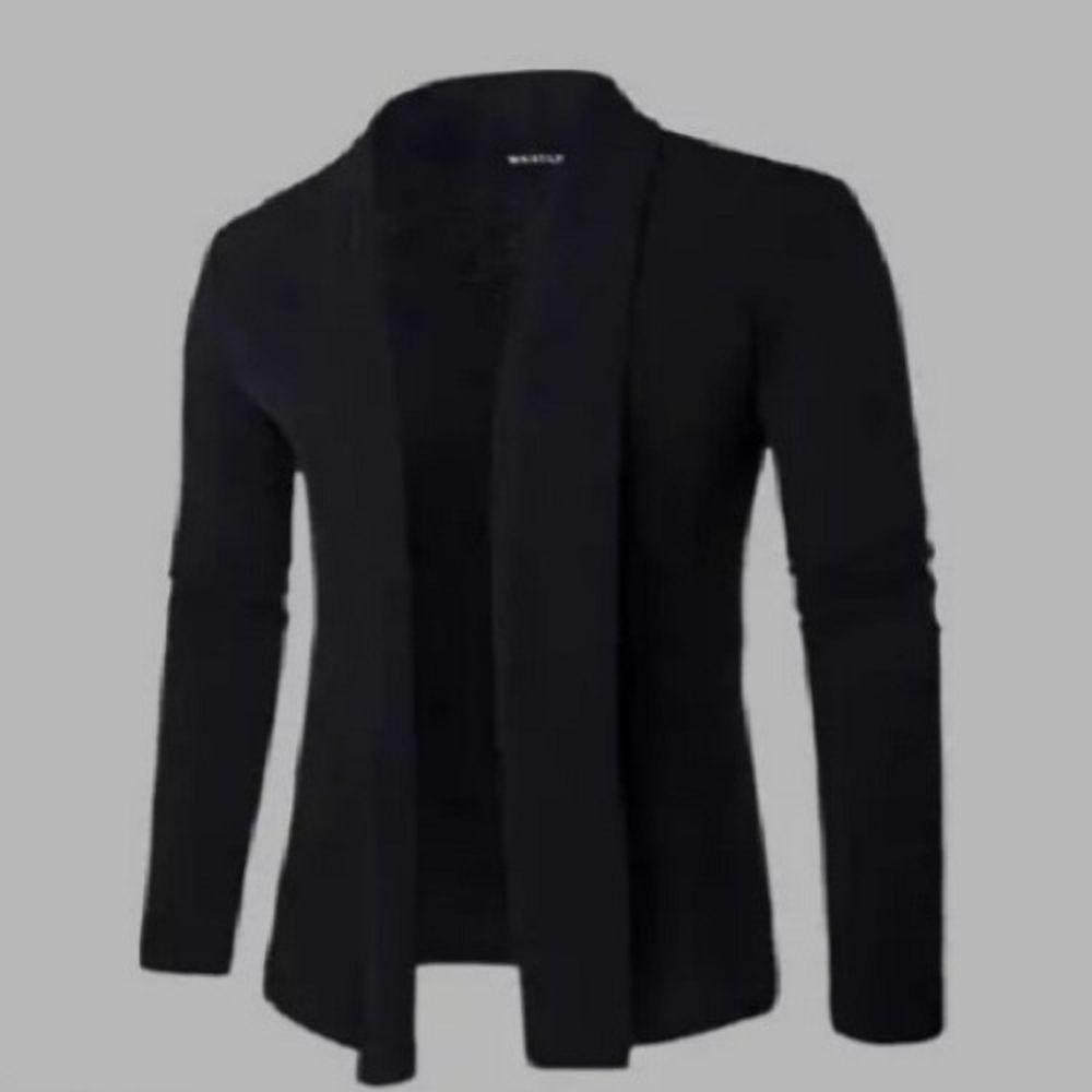 Men Half Sleeve Black Shrug