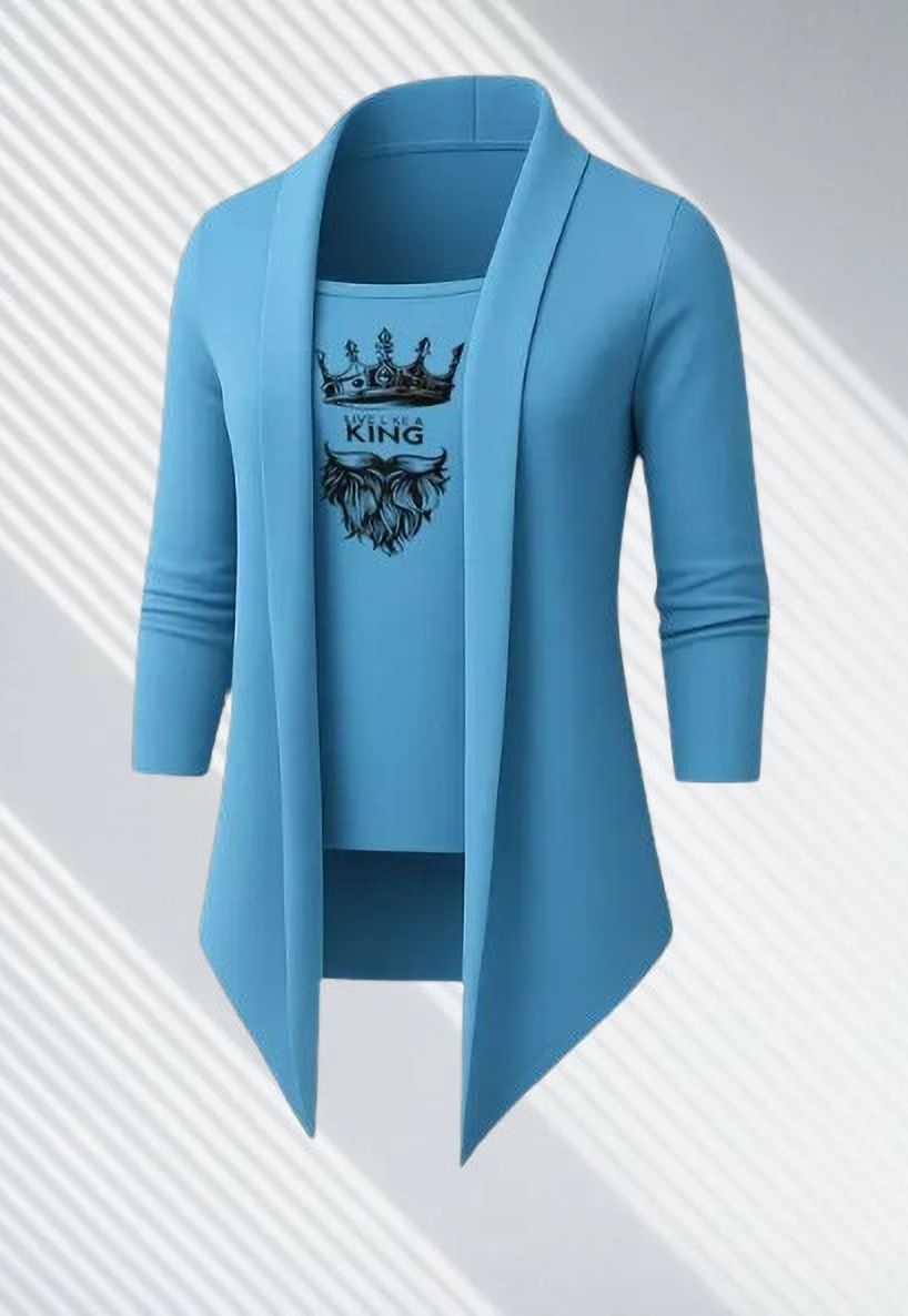 Men Straight Full Sleeve Light Blue Shrug-image-34
