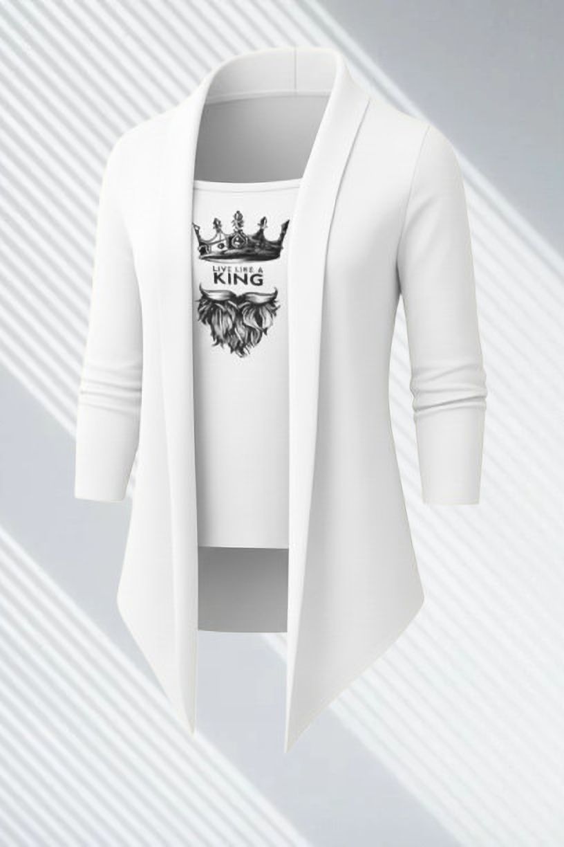 Men Straight Full Sleeve White Shrug-image-30