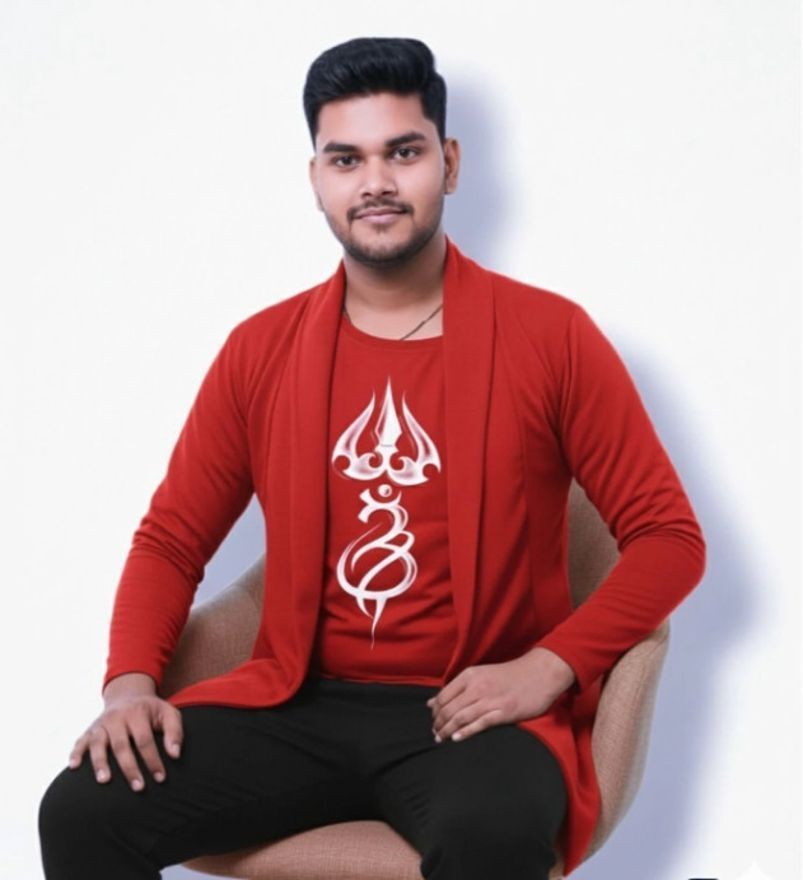 Men Jacket Style Full Sleeve Red Shrug-image-37