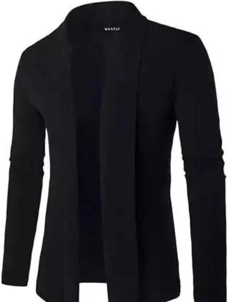 nityasahu Men Asymmetric Full Sleeve Black Shrug-picture-15