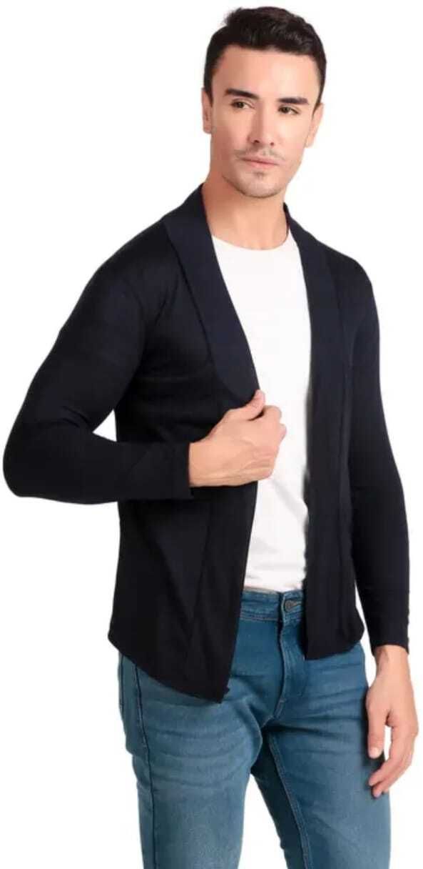 Men Full Sleeve Black Shrug-image-28