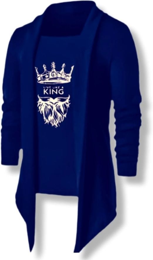 rd fashion Men Jacket Style Full Sleeve Blue Shrug-picture-12