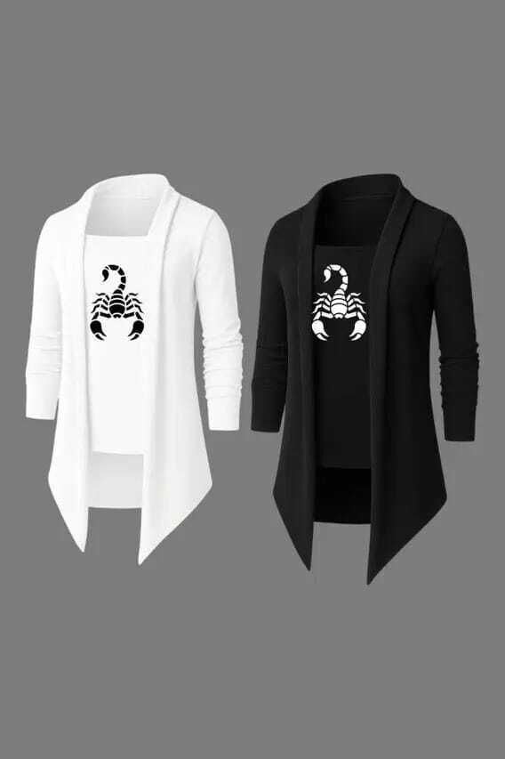 nityasahu Men Asymmetric Full Sleeve White Shrug-picture-37