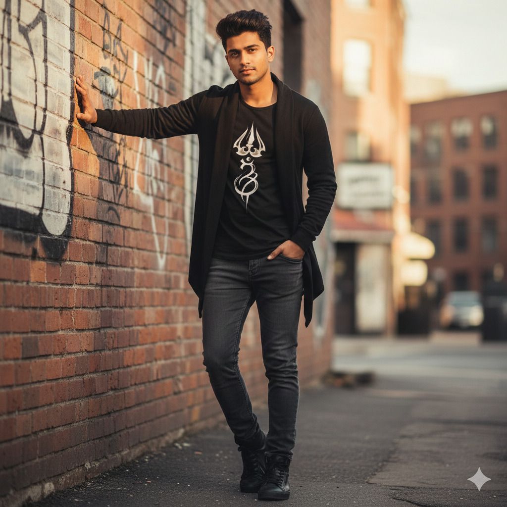 Men Straight Full Sleeve Black Shrug-image-15