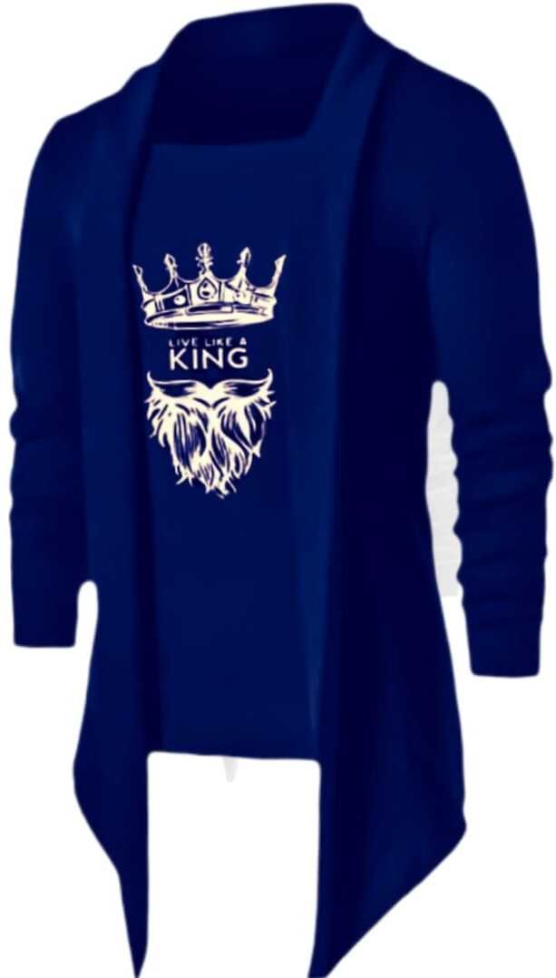 jks fashion Men Straight Full Sleeve Blue Shrug-picture-19