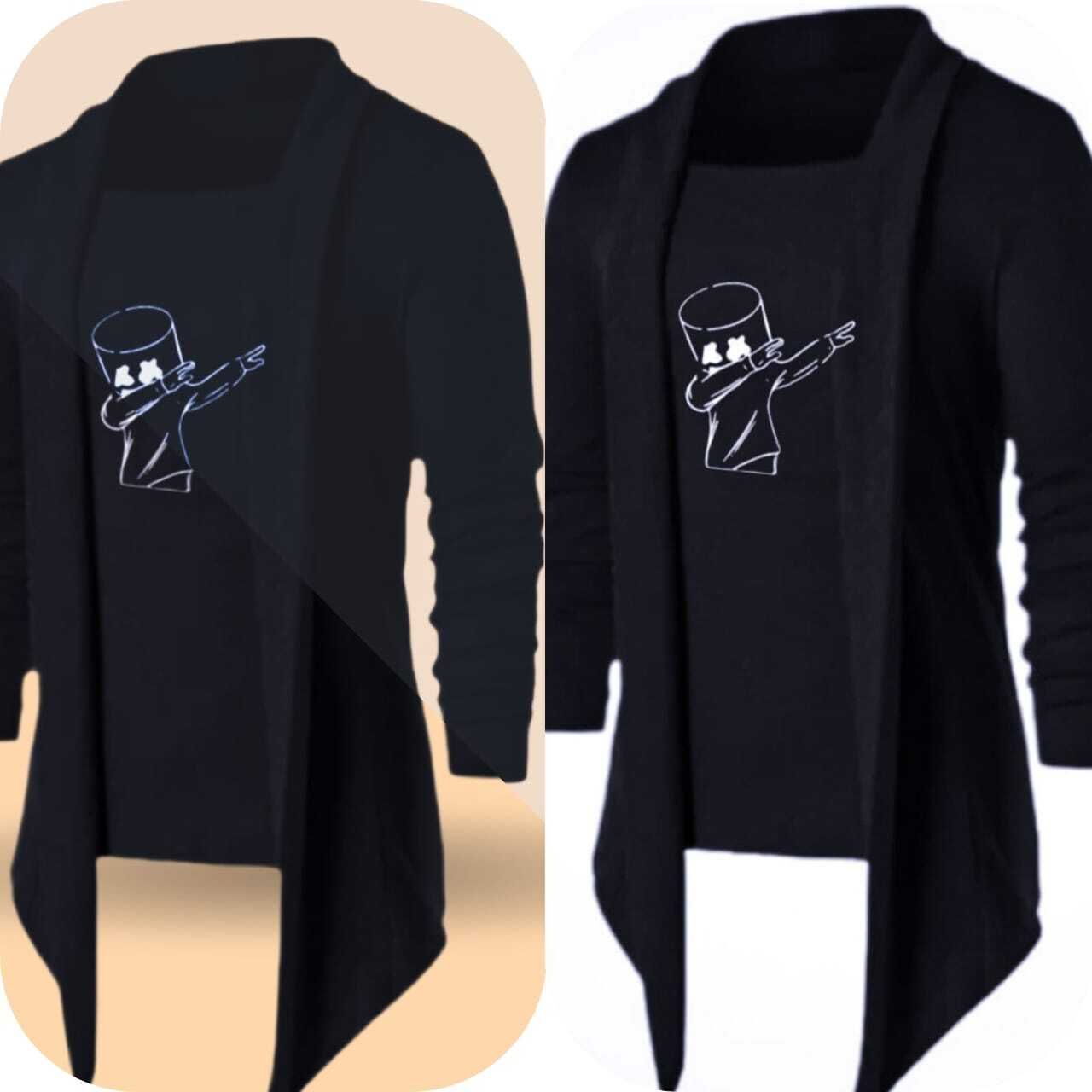 sahu fashions Men Straight Full Sleeve Black Shrug-picture-15