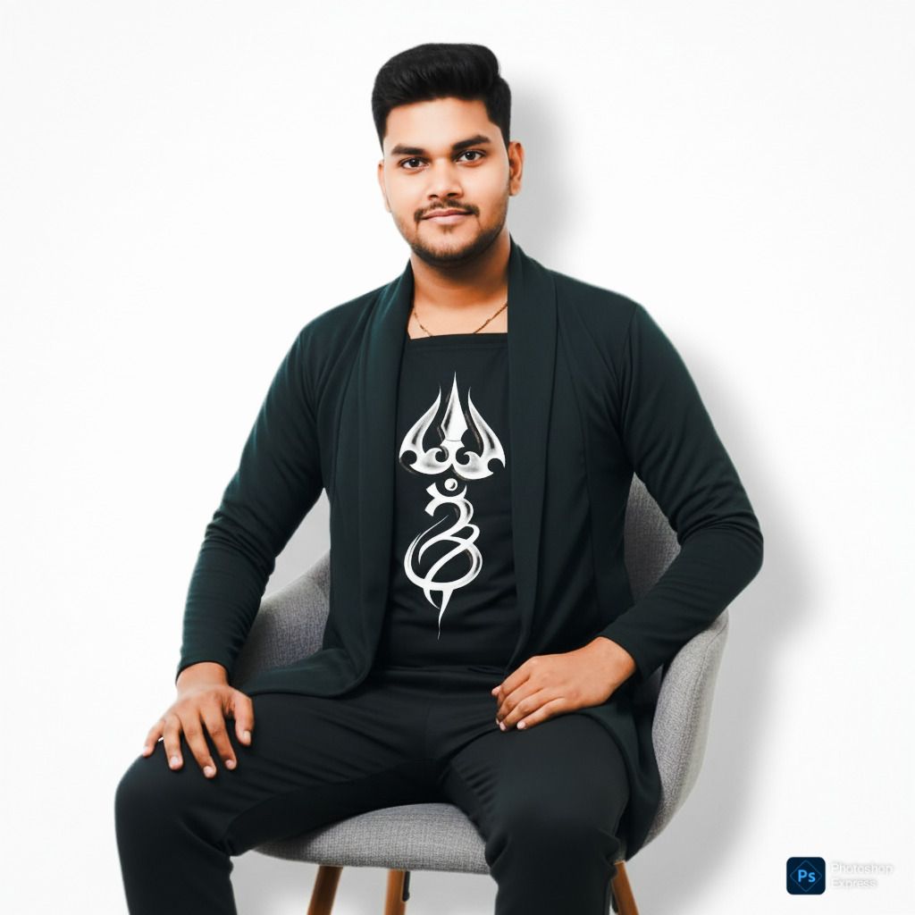 Men Full Sleeve Black Shrug-image-9