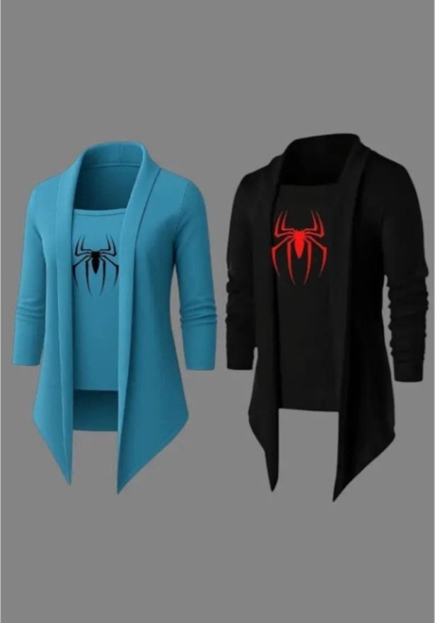 rd fashion Men Jacket Style Full Sleeve Light Blue, Black Shrug-picture-24