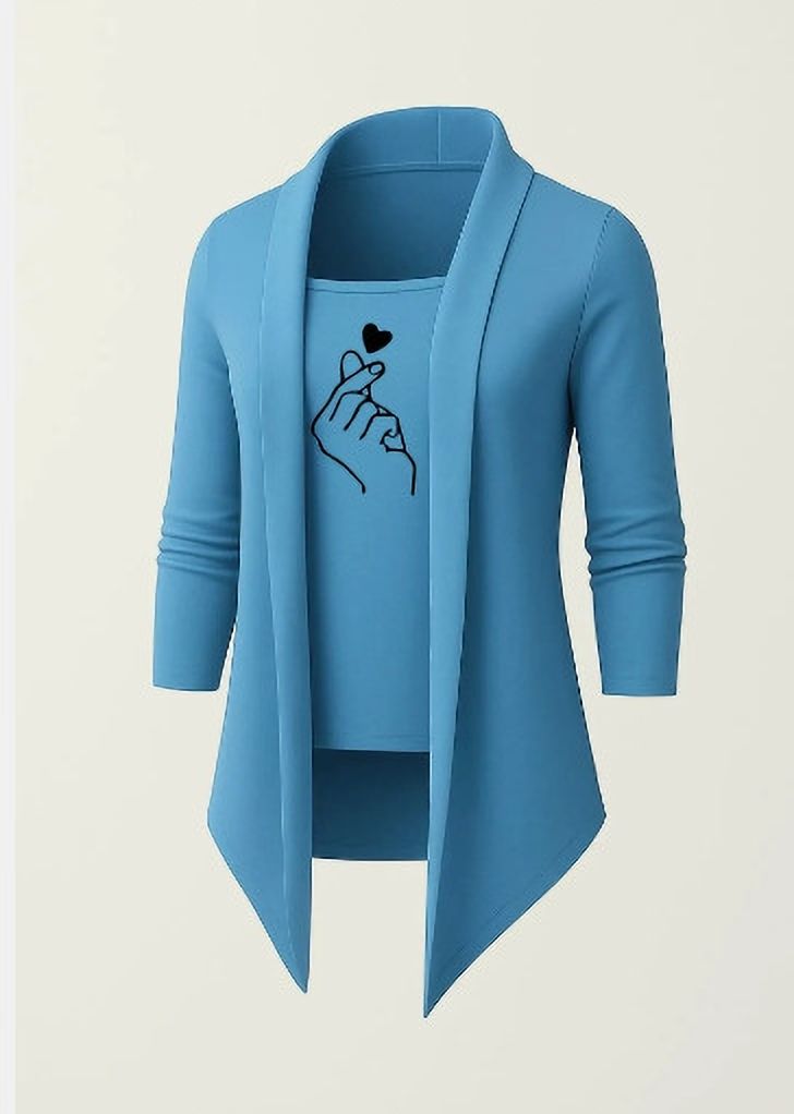 rd fashion Men Jacket Style Full Sleeve Light Blue Shrug-picture-23