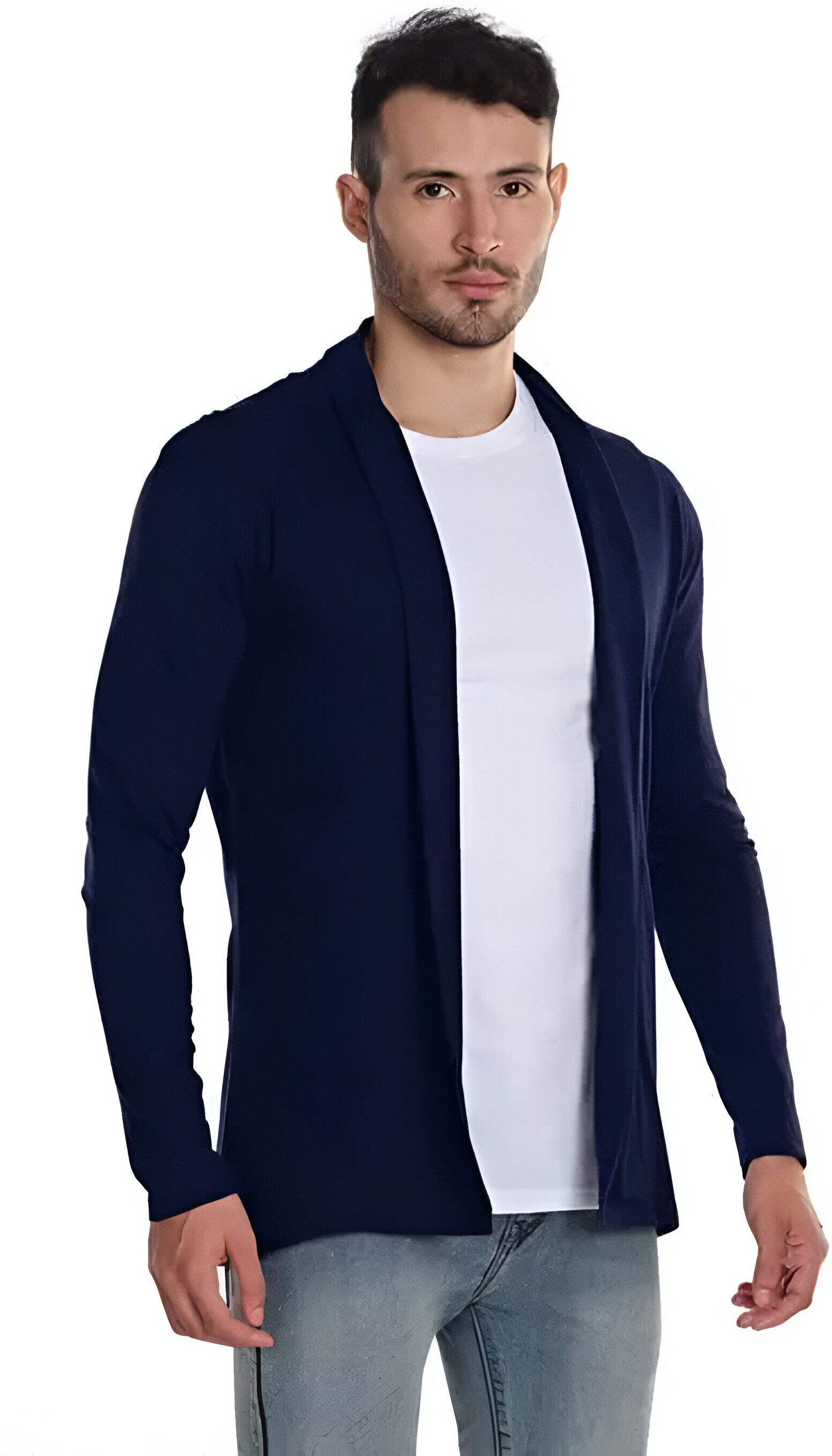 Men Jacket Style Full Sleeve Blue Shrug