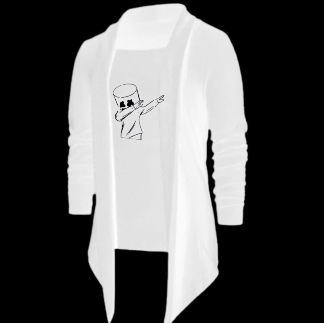 Men Full Sleeve White Shrug-image-26