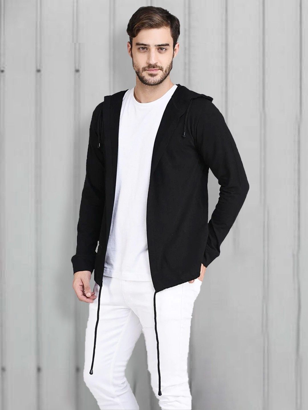 metronaut Men Straight Full Sleeve Black Shrug-picture-32