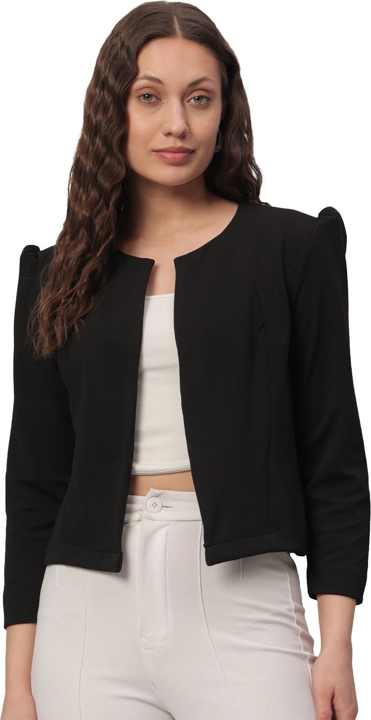 unicus apparel Women Jacket Style 3/4th Sleeve Black Shrug-picture-11