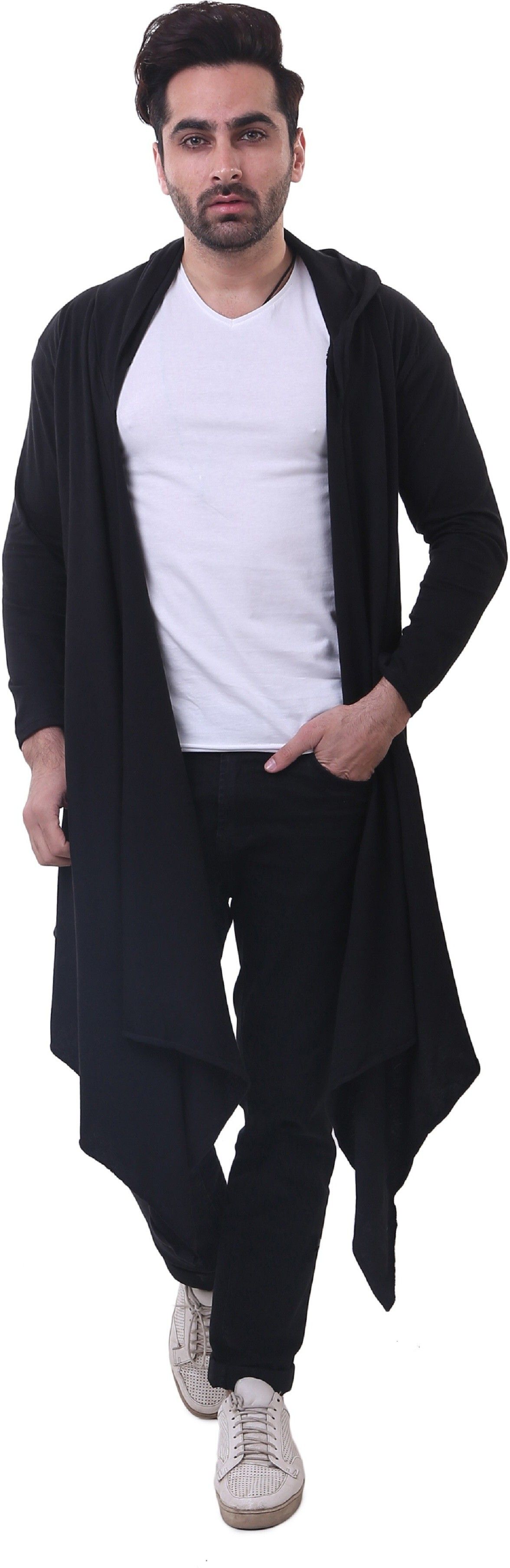 Men Full Sleeve Black Shrug-image-16