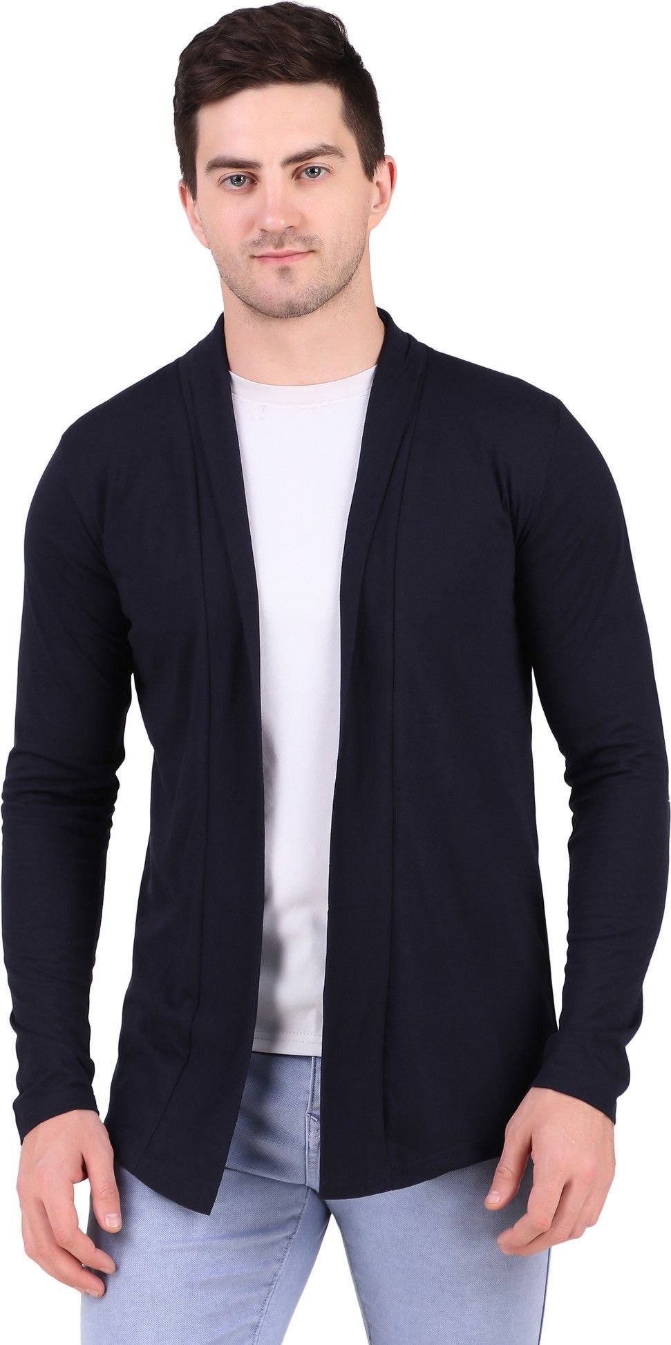 raywos Men Jacket Style Full Sleeve Blue Shrug-picture-45