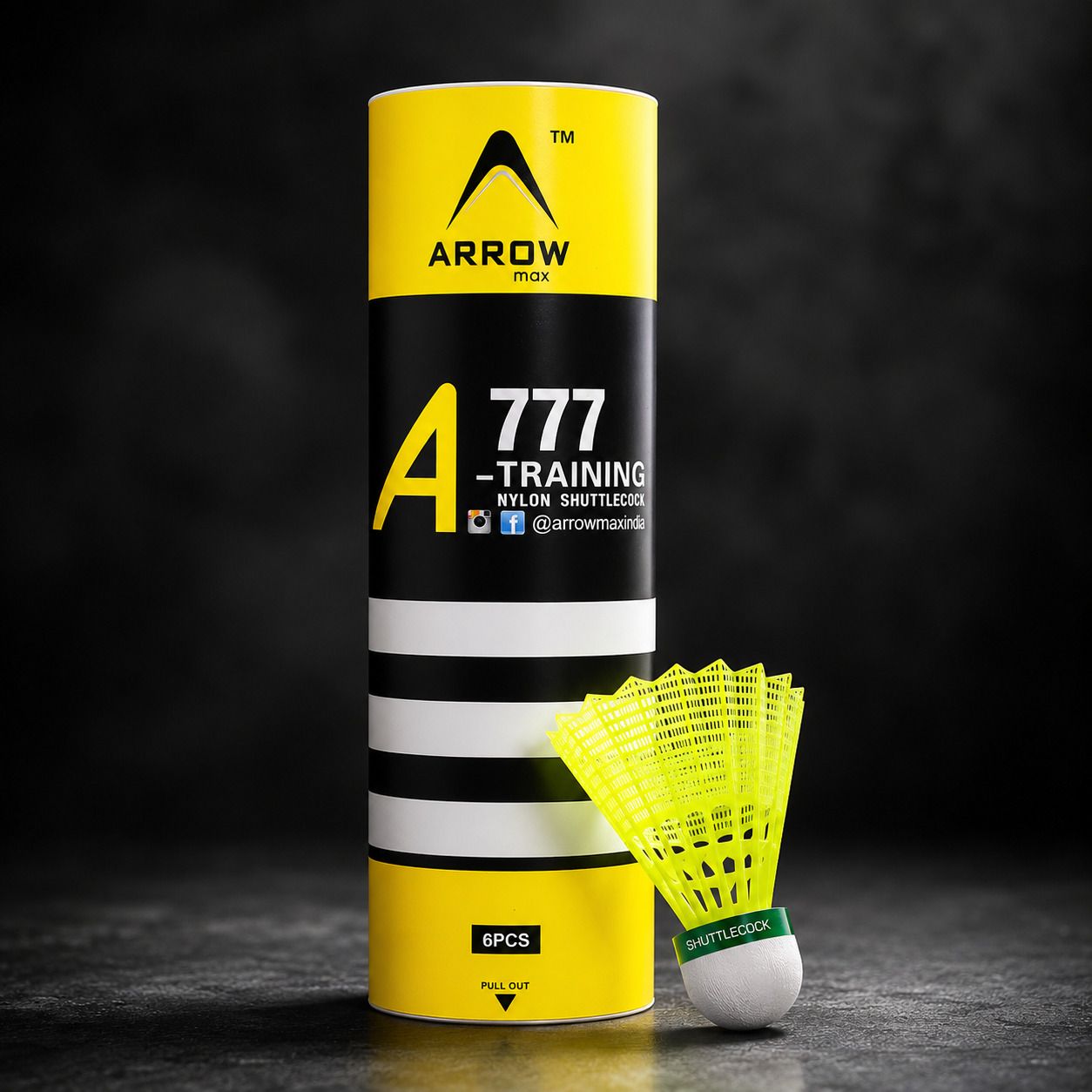 Badminton Shuttle Cork Nylon Plastic Shuttlecock Nylon Shuttle - Yellow-image-48
