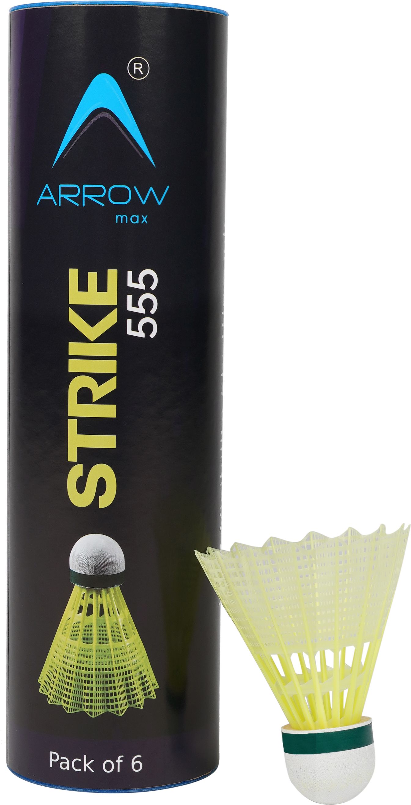 arrowmax Shuttle cork Badminton Shuttle Basic Nylon Plastic Shuttlecock Plastic Shuttle - Yellow-picture-7