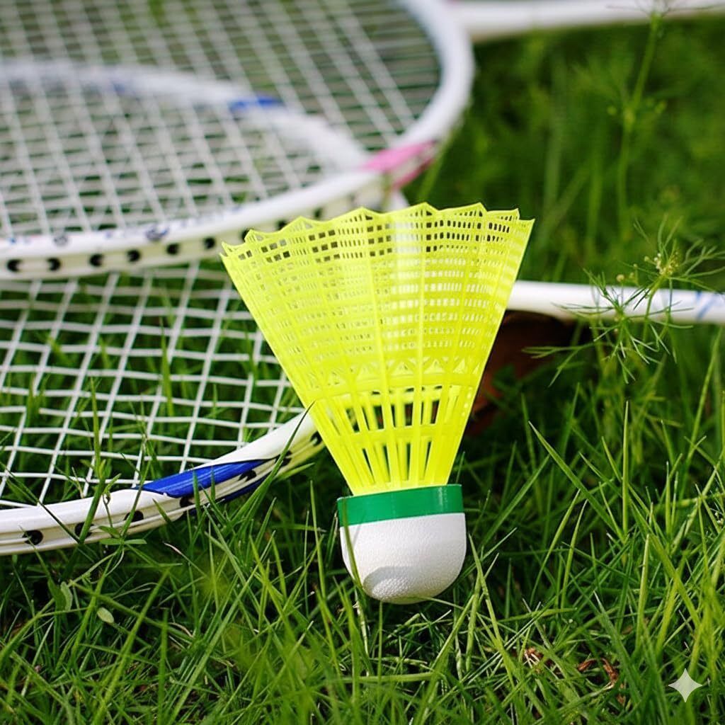 Nylon Badminton Shuttlecocks for Practice & Training Nylon Shuttle - Green-image-8