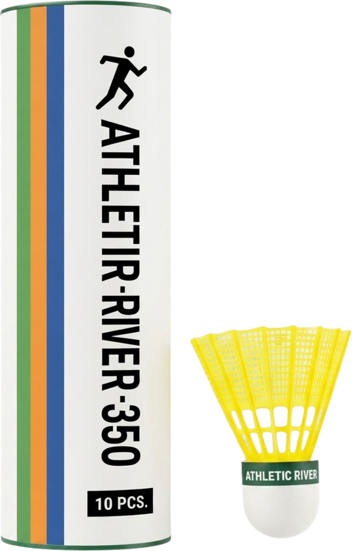 Plastic Shuttlecock 10 Pieces | Perfect for Practice & Matches Plastic Shuttle - Yellow-image-3