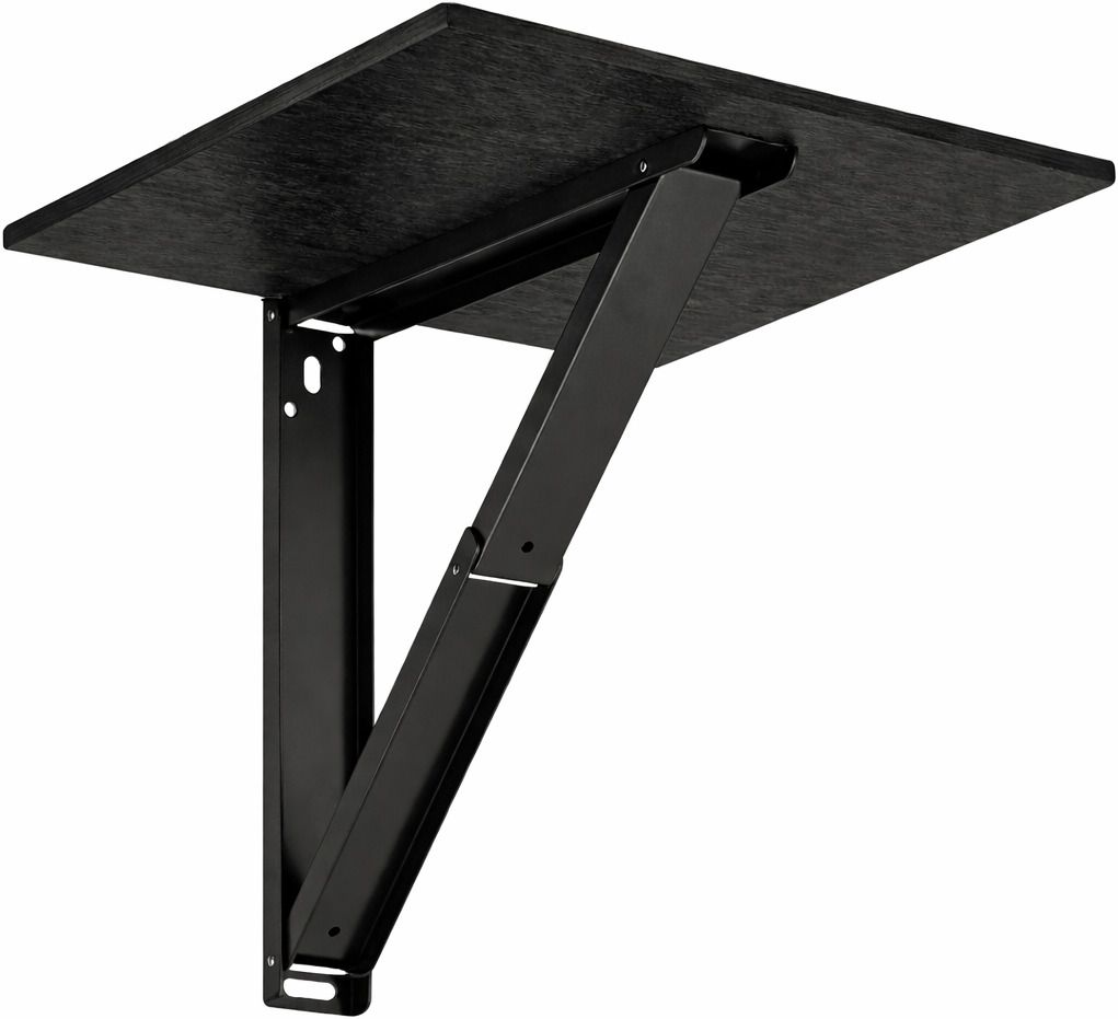 Wall Mounted Foldable Table Wooden Study Desk 40x40 cm Space Saving Shelf Engineered Wood Study Table-image-16