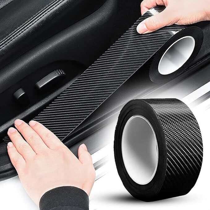 Black Waterproof Car Strip Door Edge Guard Anti-Scratch Tape/Flim 48 Door Sill Plate-image-24