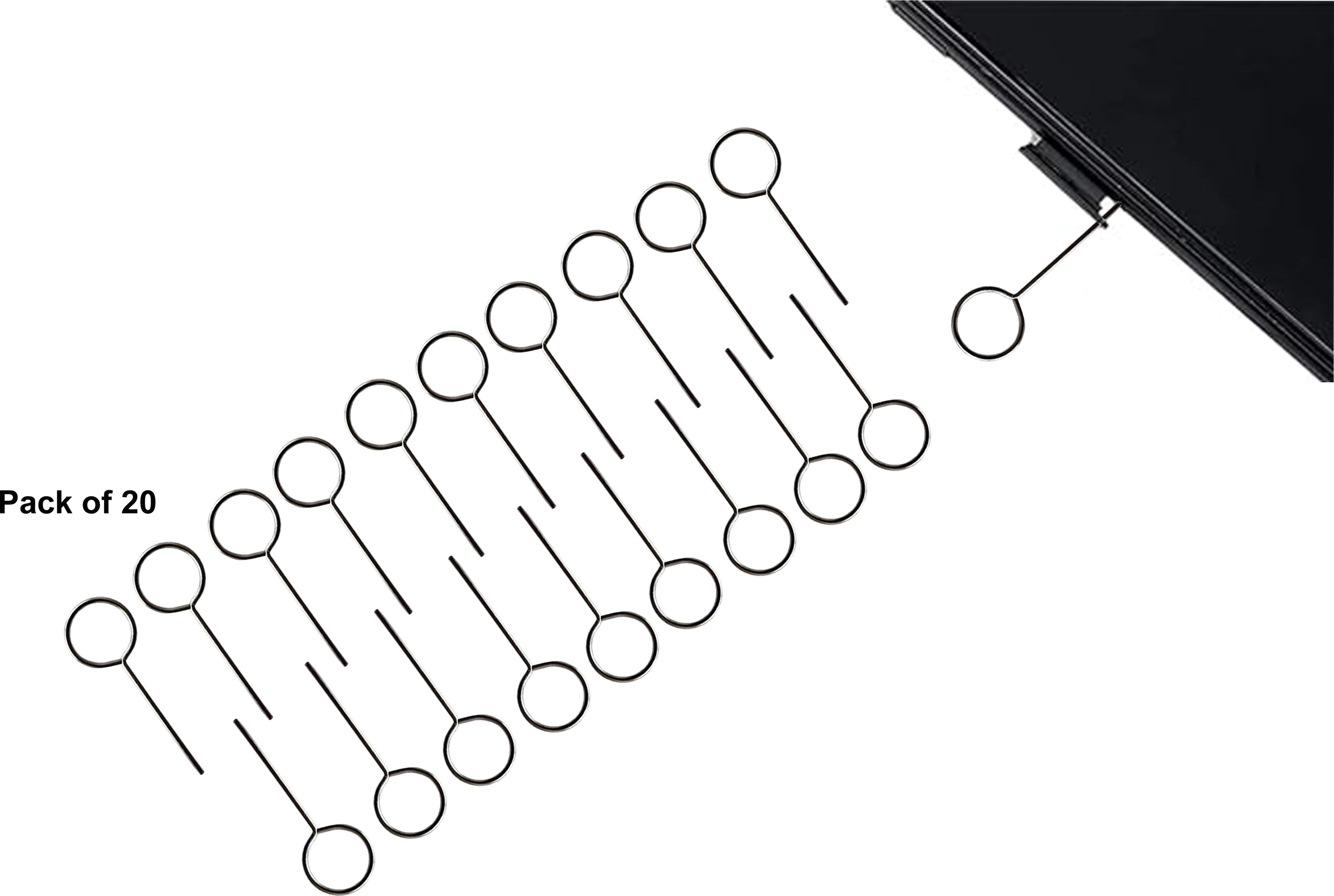 PARANDIV Pack Of 20 Sim Card Tray Remover Eject Pin for Smartphones & Taplets Sim Adapter