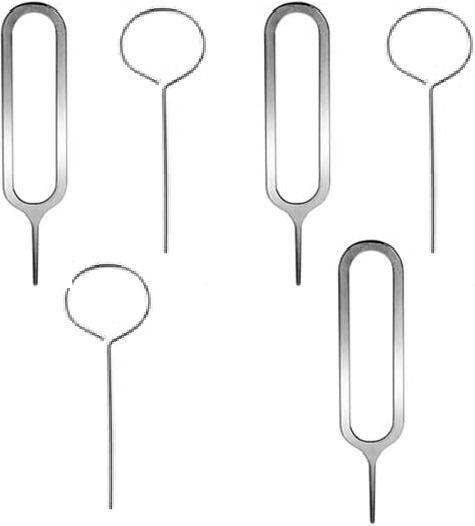 ELECOVER 6PCS SIM Card Tray Open Eject Pin Removal Tool Needle Opener Ejector All Phones Sim Adapter